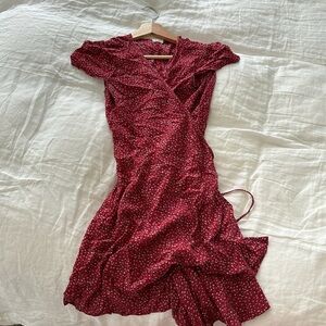 Vintage red floral sundress